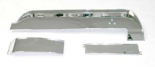 1967-68 Mustang; Deluxe Instrument Panel Trim Set; Chrome Plated; 3-Piece Set