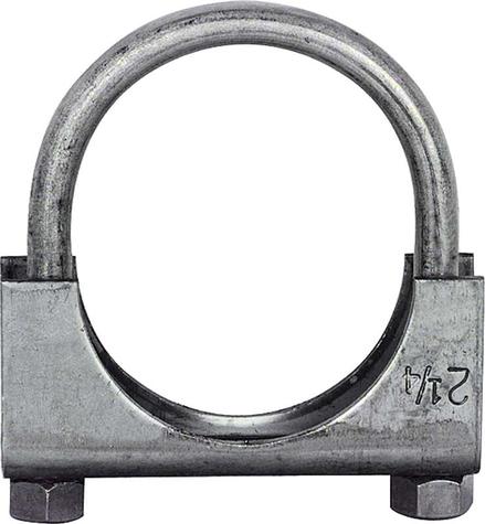 Exhaust Clamp; Stainless Steel; 2-1/4; 3/8 Thread U-Bolt