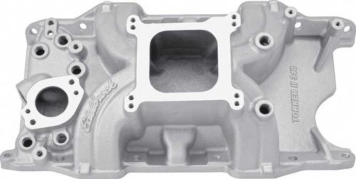 Mopar 318 / 340 / 360 Without EGR Edelbrock Torker II Intake Manifold With Natural Finish