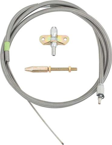 Lokar Cut-To-Fit Under Dash Foot Operated Parking Brake Cable with Stainless Steel Housing