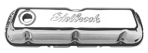 1963-97 Ford Small Block Signature Series Edelbrock Chrome Valve Covers - 260 / 289 / 302 / 351