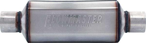Flowmaster 12 Super HP-2 Muffler with 304S Polishable Stainless Steel Case; 2-1/4 Inlet/Outlet