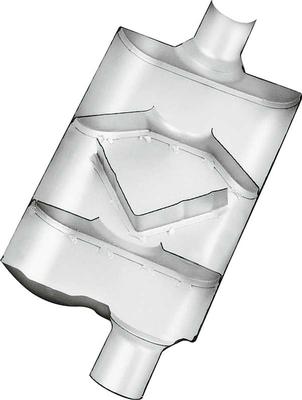 Flowmaster; 13 Original 40 Series Muffler; With 2-1/4 Offset Inlet; 2-1/4 Center Outlet