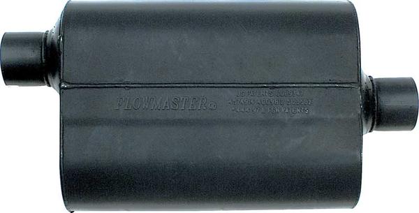 Flowmaster; Super 40 Series Muffler; With 2-1/2 Offset Inlet; 2-1/2 Center Outlet