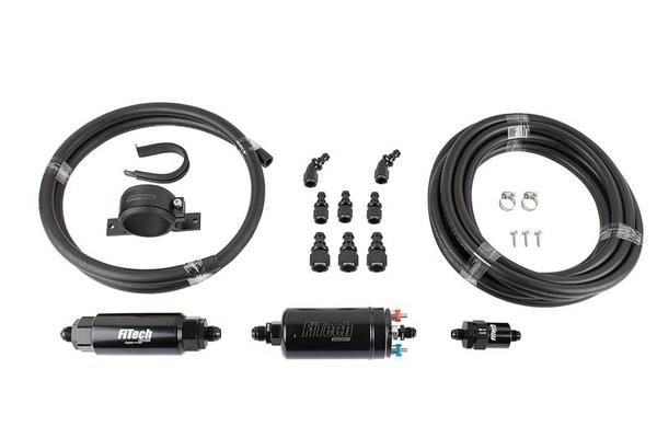 FiTech; Go EFI 4 EFI System; w/ Inline Fuel Pump System; Master Kit; 600 HP; Matte Black Finish