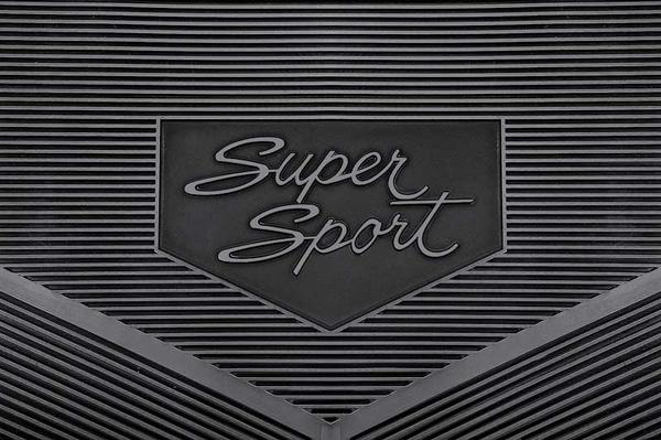 1966-67 Chevy II, Nova; Vinyl Floor Mat Set; w/ Super Sport Logo; Black