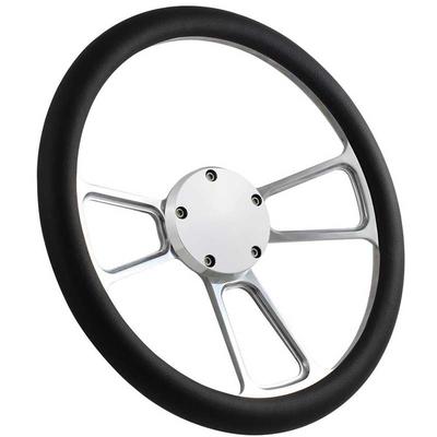 Forever Sharp Black Horn Delete Cover; For 5 Bolt Wheels; Without Logo; Polished