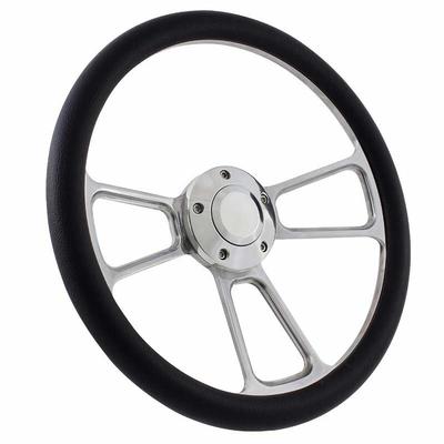 Horn Button Cap; For 5 Bolt Wheels; 5 × 2.75 in / 70 mm Bolt Pattern Housing; Without Logo; Polished