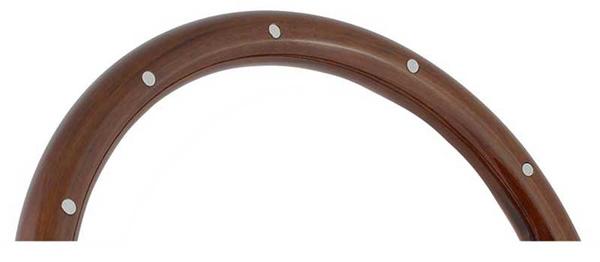 Forever Sharp 15 Classic Deep Style Wood Wheel - Dark Mahogany with Aluminum Rivets
