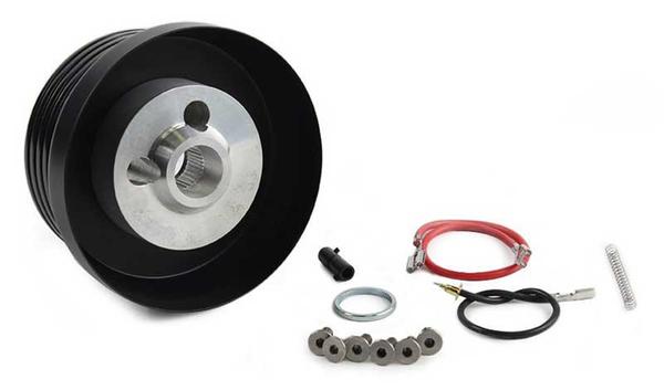 1970-76 Mopar A & B-Body Forever Sharp 5 & 6 Hole Steering Wheel Adapter - Black Finish