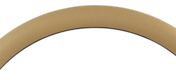 Forever Sharp 14 Polished Billet Muscle 5 Bolt Steering Wheel with Tan Vinyl Half Wrap