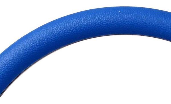 Forever Sharp 14 Black Billet Muscle 5 Bolt Steering Wheel with Royal Blue Vinyl Half Wrap