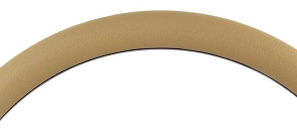 Forever Sharp 14 Black Billet Muscle 5 Bolt Steering Wheel with Tan Vinyl Half Wrap
