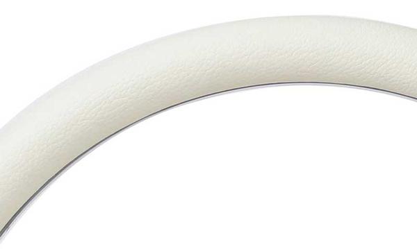 Forever Sharp 14 Black Billet Muscle 5 Bolt Steering Wheel with Cream Vinyl Half Wrap