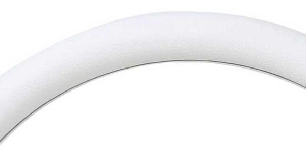 Forever Sharp 14 Black Billet Muscle 5 Bolt Steering Wheel with White Vinyl Half Wrap