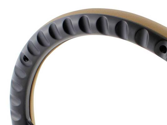 Forever Sharp 14 Black Billet Muscle 5 Bolt Steering Wheel with White Vinyl Half Wrap