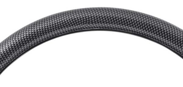 Forever Sharp 14 Black Billet Muscle 5 Bolt Steering Wheel with Carbon Fiber Hydrographic Half Wrap