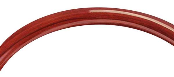 Forever Sharp 14 Polished Billet Muscle 5 Bolt Steering Wheel with Urethane Coated Wood Half Wrap