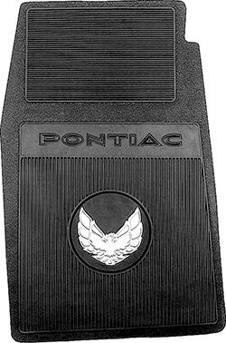 1970-72 Pontiac Trans Am; Rubber Floor Mat Set; Black; 4 Piece Set