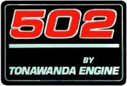 1991-96 502 By Tonawanda Engine Valve Cover Decal