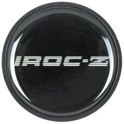 1985-87 Camaro IROC-Z Wheel Center Cap Emblem; Silver/Black