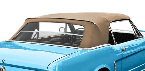 1967-70 Mustang Convertible Top Folding Glass Window With Tan Single Texture Trim