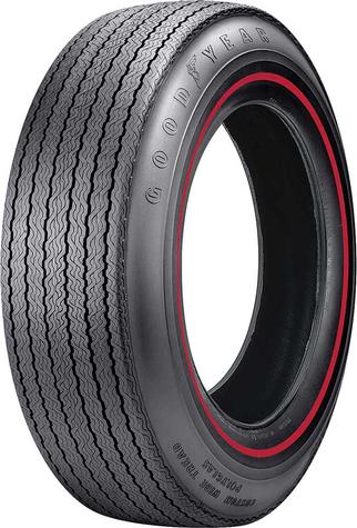 G70/15 Goodyear 2/2 Polyglas Tire with Custom Wide Tread and.350 Redline