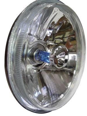 Redline 5-3/4 Round Elite Diamond Headlamps w/out Halo - w/Blue H4 Halogen Bulbs