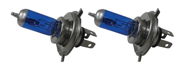 Redline 5-3/4 Round Elite Diamond Headlamps w/out Halo - w/Blue H4 Halogen Bulbs