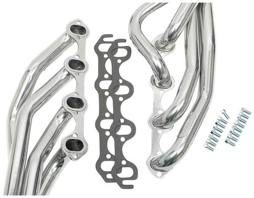 1964-73 Mustang 351W Hedman 1-1/2 Mid Length Swap Headers; HTC Polished Ceramic Coating
