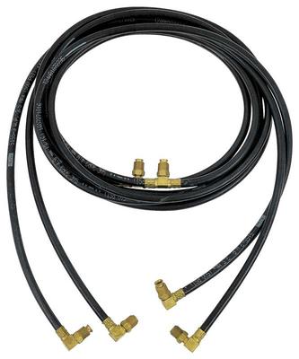1958-63 Chrysler, Dodge, Plymouth; Convertible Top Hydraulic Hose Set; Black Rubber; 90 Degree Style