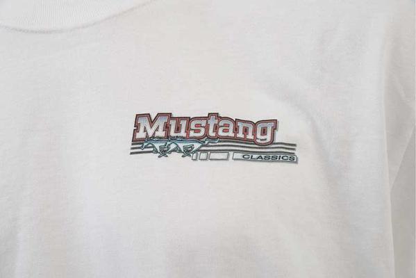 Classic Ford Mustang; White T-Shirt; Small
