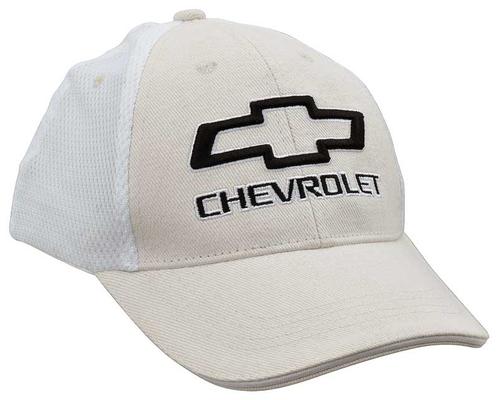 Chevrolet Mesh Cap Tan/White
