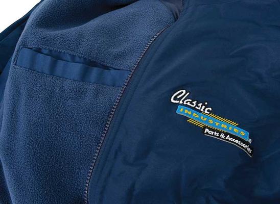 Classic Industries Navy Embroidered Lightweight Fleece Jacket - XX Large