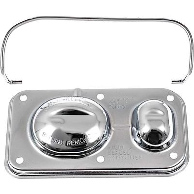1970-80 GM; Single Bail Chrome Master Cylinder Cover; 5-5/8 X 3 ; With Bail; Without Diaphragm