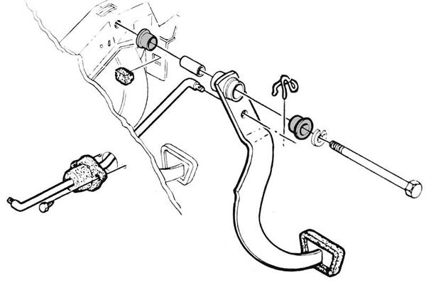 Brake and Clutch Pedal Bushing Set; Nylon; For 5/8 Diameter Shaft; 5/8 Deep; 4-Piece Set