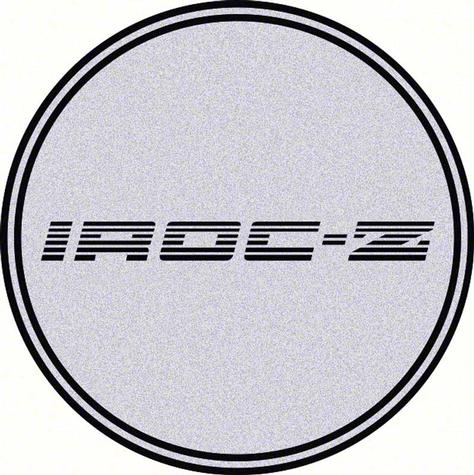 Wheel Center Cap Decal; Black IROC-Z Logo; 2 1/2 Diameter