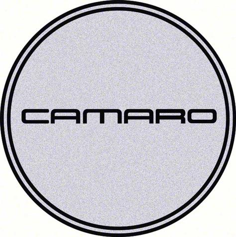 1982-2002 Camaro GTA Wheel Center Cap Emblem; 2-1/8; Black logo with Silver Background