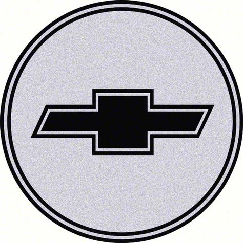 1982-2002 Chevrolet GTA Wheel Center Cap Emblem; 2-1/8; Black Bow Tie logo with Silver Background