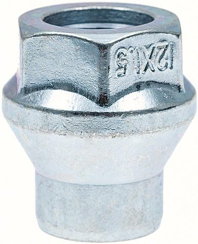 Lug Nut; Open End; 3/4 Hex Head; 12mm-1.50; 1 Tall; With 1/4 Shank; For Use With Spacers; Each