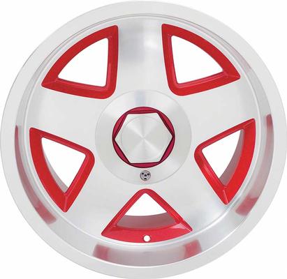 1982-02 Camaro / Firebird R15 Style 17 x 9.5 5-Spoke Aluminum Wheel Set with Red Accents