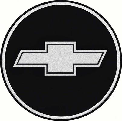 Wheel Center Cap Emblem; with Chrome Bow Tie; Black Background; 2-15/16; with R15 Wheel