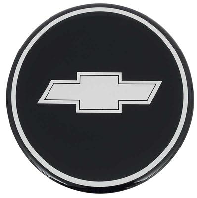 Wheel Center Cap Emblem; with Chrome Bow Tie; Black Background; 2-15/16; with R15 Wheel