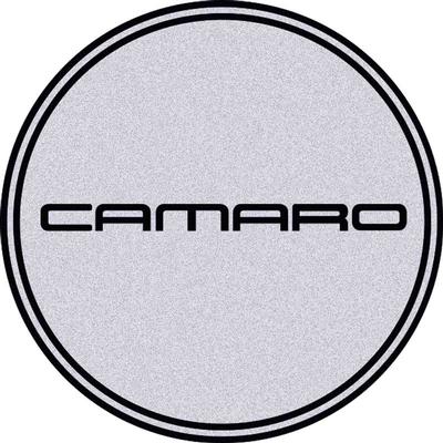 Wheel Center Cap Emblem; with Camaro; Silver Background; 2-15/16; with R15 Wheel