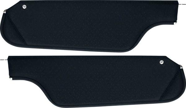 1970 Camaro / Firebird with Custom Interior Black premier Perforated Grain Vinyl Sun Visors