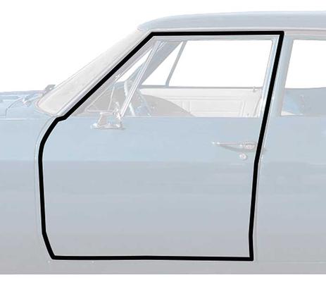 1965-66 Impala, Bel Air, Caprice; Door Frame Weatherstrip, 2 Door Sedan, Pair