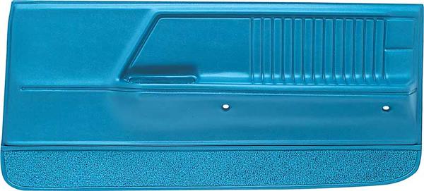 1967 Camaro Molded Door Panels; with Deluxe Interior; Bright Blue; Pair