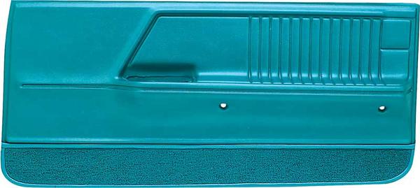 1967 Camaro, Firebird Molded Door Panels; with Deluxe Interior; Aqua/Turquoise; Pair