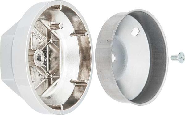 Hex Style 2 Piece Chrome Wheel Center Cap for Alloy Wheel with 2-1/2 Center Bore