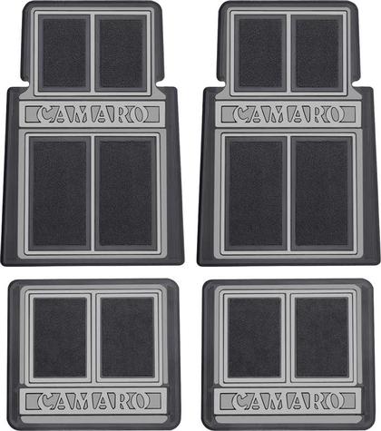 1967-1992 Camaro; Floor Mat Set; Front and Rear; Black; 4 Piece Set